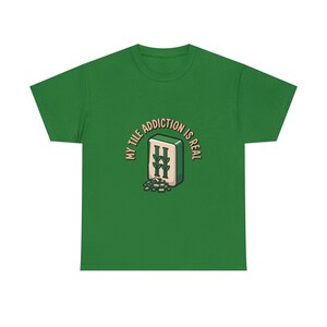 Mahjong Shirt, My Tile Addiction Is Real, Gaming Tee image 5