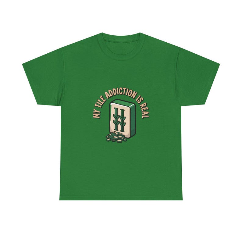 Mahjong Shirt, My Tile Addiction Is Real, Gaming Tee image 5