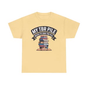 Book Lover Shirt | My Pile Needs Its Own Pile, Bibliophile Tee image 3