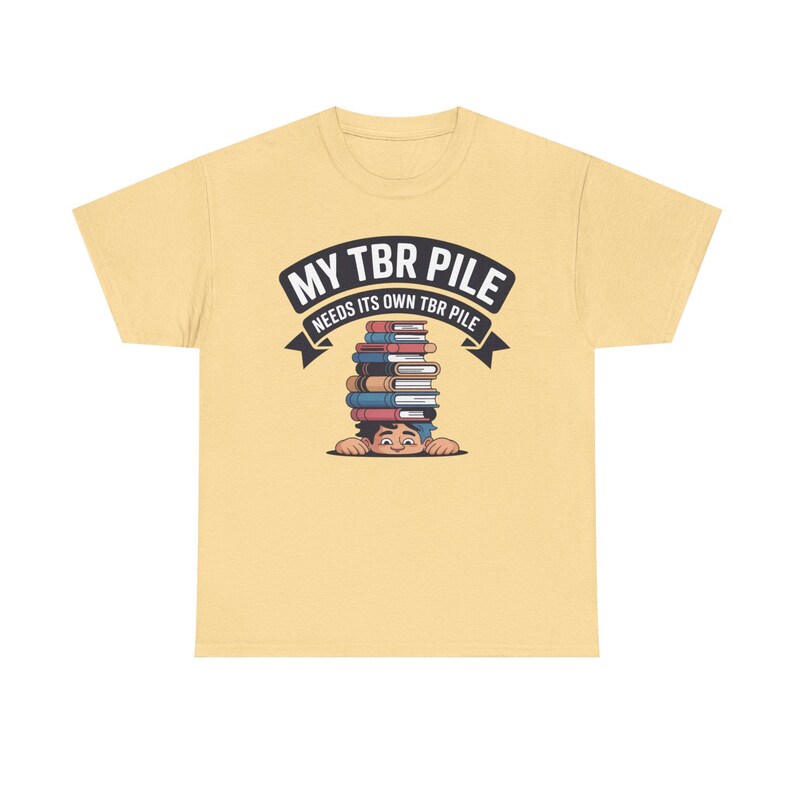 Book Lover Shirt | My Pile Needs Its Own Pile, Bibliophile Tee image 3