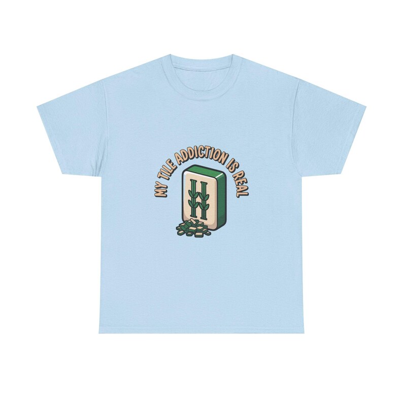 Mahjong Shirt, My Tile Addiction Is Real, Gaming Tee image 7