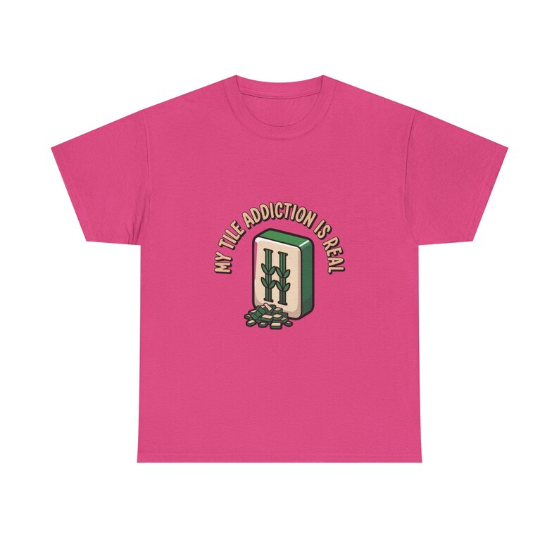 Mahjong Shirt, My Tile Addiction Is Real, Gaming Tee image 11