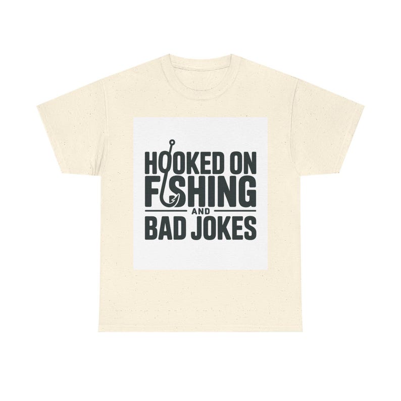 Fishing Dad Shirt | Hooked on Fishing and Bad Jokes Tee image 2
