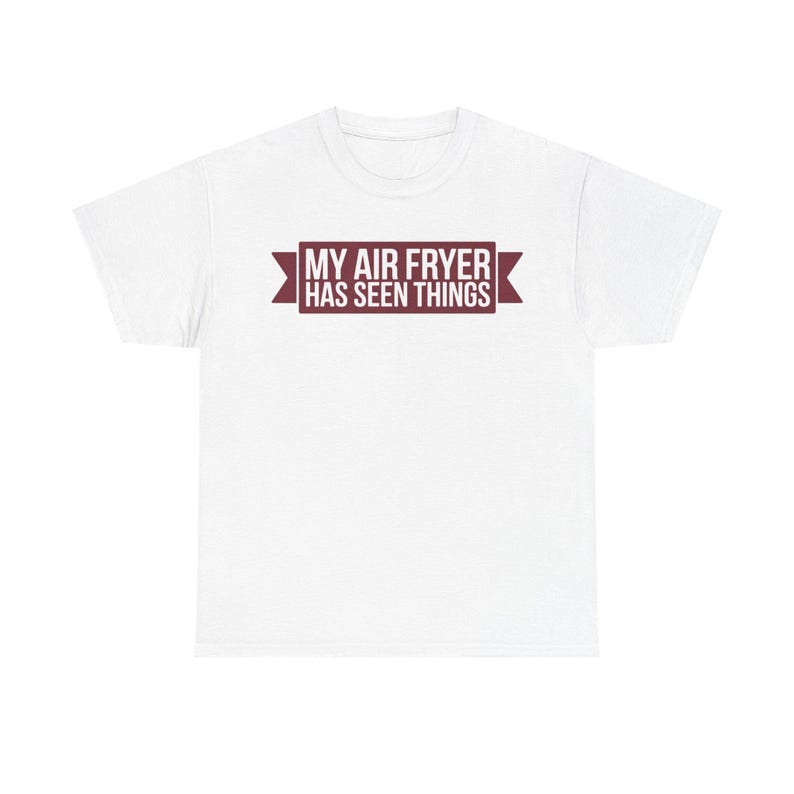 Shirt Airfryer Obsession Mijn heteluchtfriteuse heeft dingen gezien Grappige keukenhumor Papa grap cadeau voor kookliefhebbers afbeelding 1