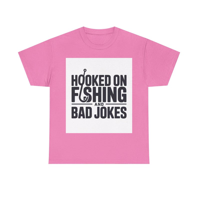 Fishing Dad Shirt | Hooked on Fishing and Bad Jokes Tee image 12