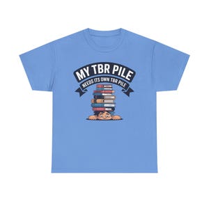Book Lover Shirt | My Pile Needs Its Own Pile, Bibliophile Tee image 11