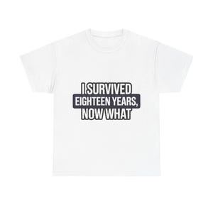 Camiseta del nido vacío / Sobreviví dieciocho años, ¿y ahora qué? / Regalo divertido para padres