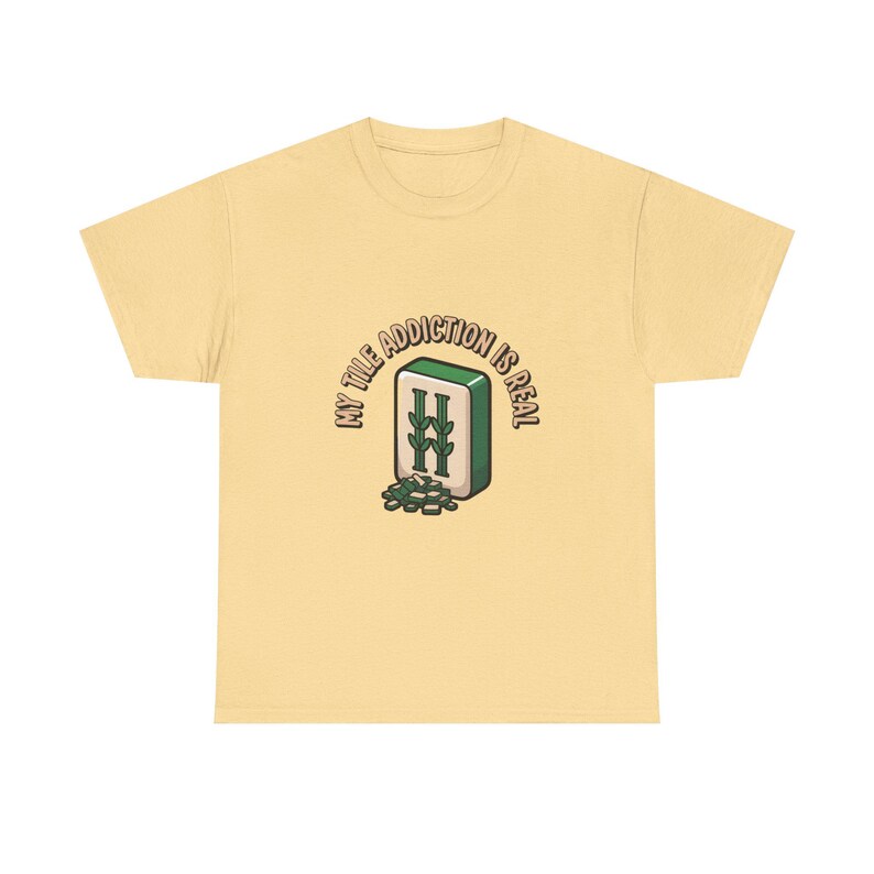Mahjong Shirt, My Tile Addiction Is Real, Gaming Tee image 3