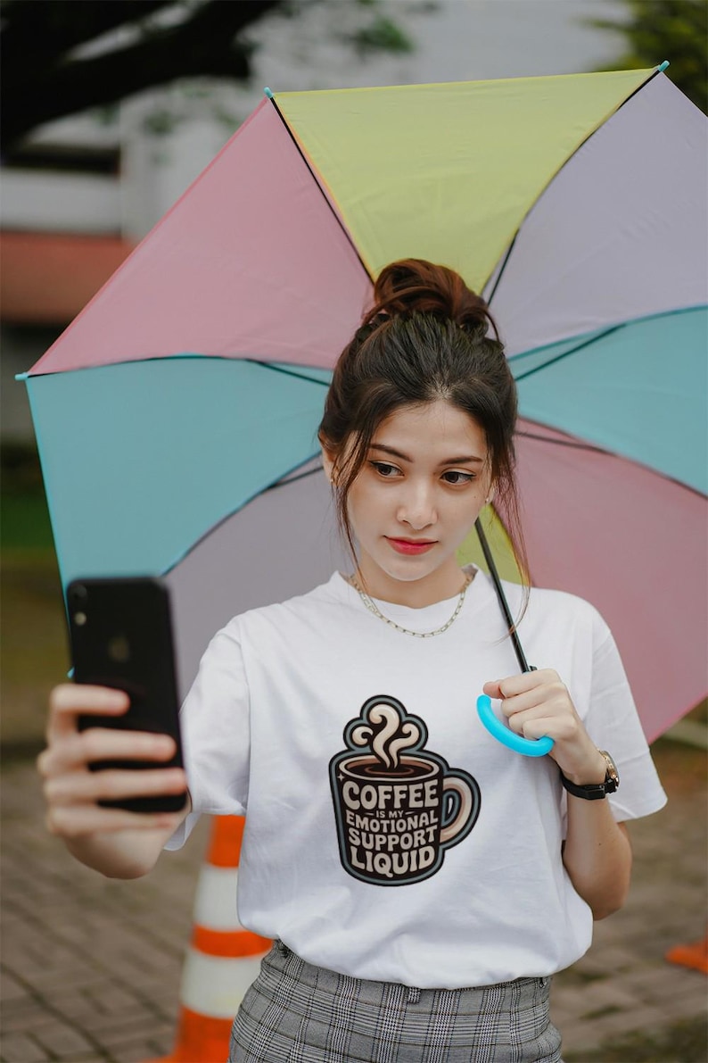 New Mom Shirt | Coffee Emotional Support Liquid | Sleep Deprived Parent Gift Tee image 1