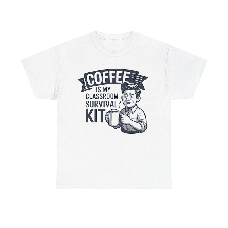 Maglietta divertente "Caffè per insegnanti" / Kit di sopravvivenza in classe / Regalo divertente per gli insegnanti immagine 1