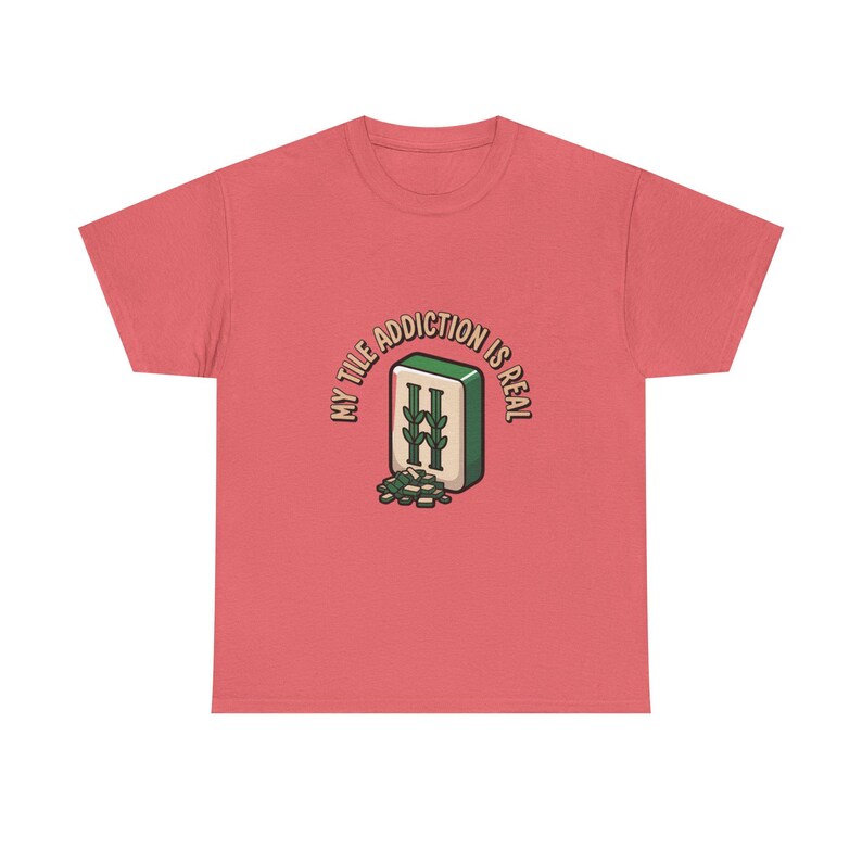 Mahjong Shirt, My Tile Addiction Is Real, Gaming Tee image 2