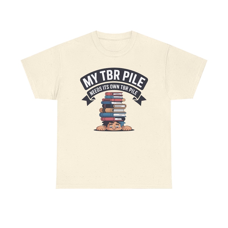 Book Lover Shirt | My Pile Needs Its Own Pile, Bibliophile Tee image 4