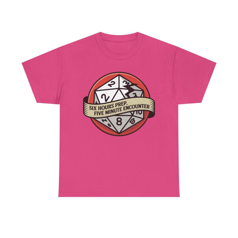 Camiseta de Dungeon Master / Seis horas de preparación, cinco minutos de encuentro / Regalo para la campaña del Caos de D&D imagen 10