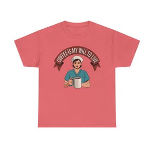 Nurse Burnout Coffee Shirt | Healthcare Worker Survival Tee image 1