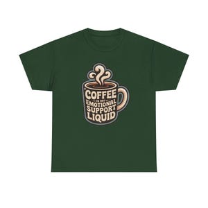 New Mom Shirt | Coffee Emotional Support Liquid | Sleep Deprived Parent Gift Tee image 8