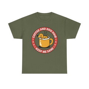 Dog Mom Shirt, Coffee and Dog Hair Keep Me Sane, Pet Parent Tee image 8