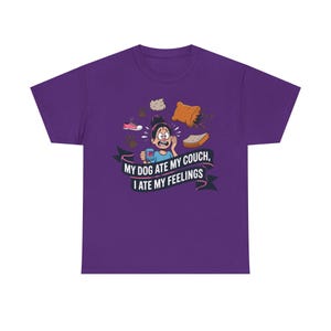 Dog Mom Shirt: Dog Ate My Couch Destructive Pet Humor Gift image 1