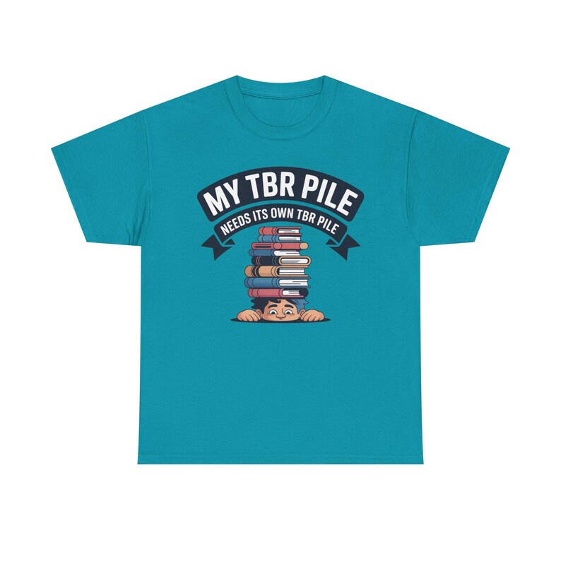 Book Lover Shirt | My Pile Needs Its Own Pile, Bibliophile Tee image 9