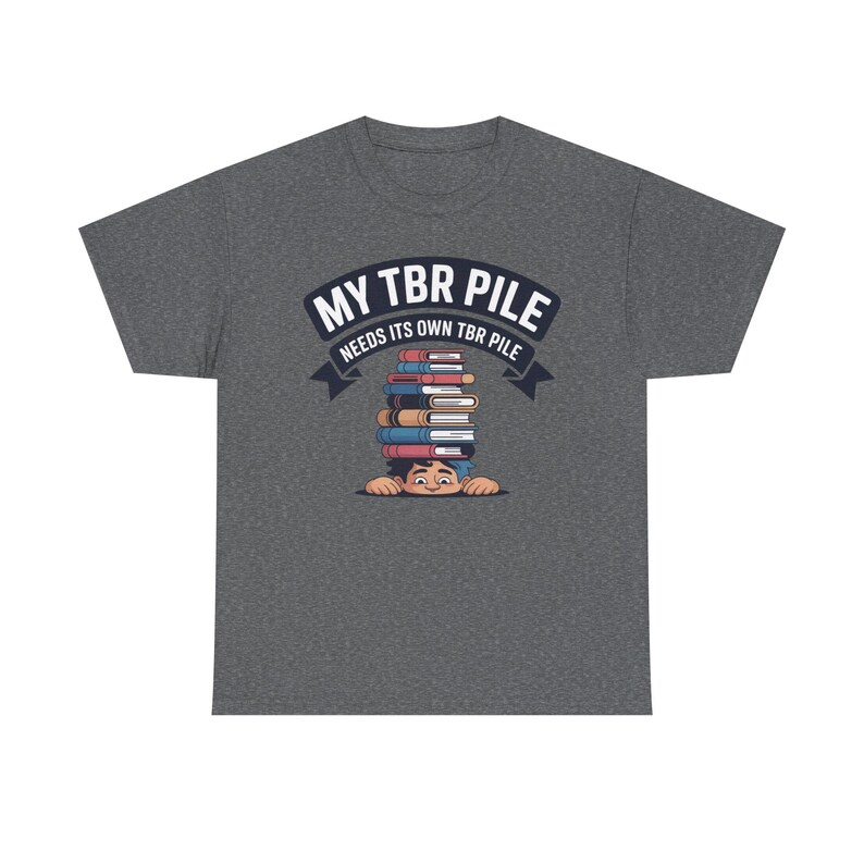 Book Lover Shirt | My Pile Needs Its Own Pile, Bibliophile Tee image 8