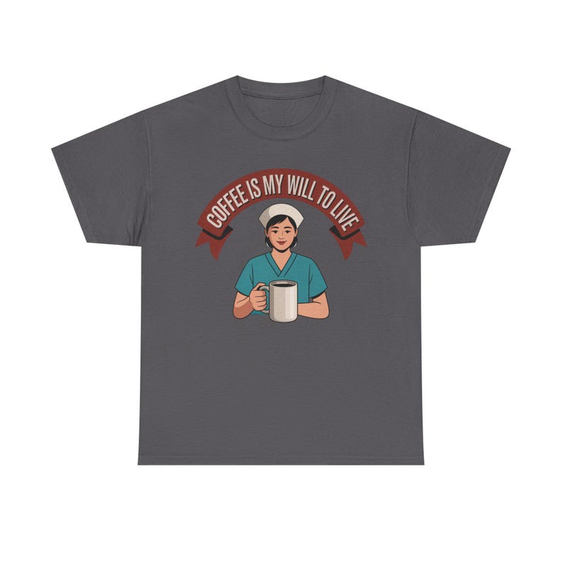 Nurse Burnout Coffee Shirt | Healthcare Worker Survival Tee image 6