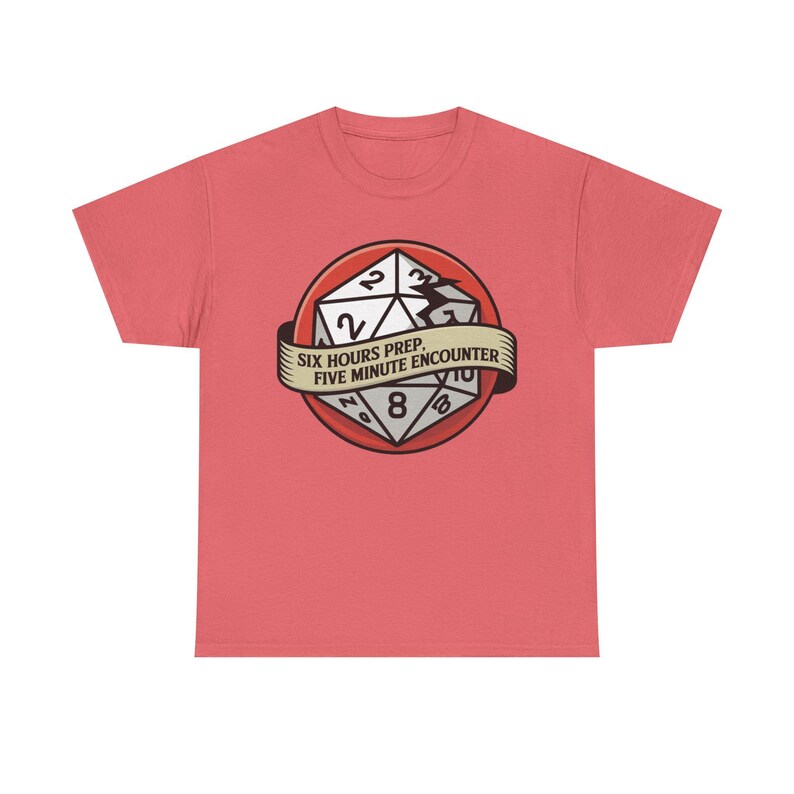 Camiseta de Dungeon Master / Seis horas de preparación, cinco minutos de encuentro / Regalo para la campaña del Caos de D&D imagen 3