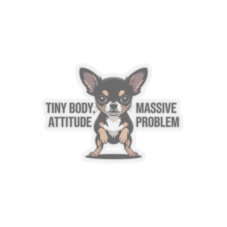 Chemise chihuahua, petit corps, t-shirt à problèmes d'attitude massive image 1