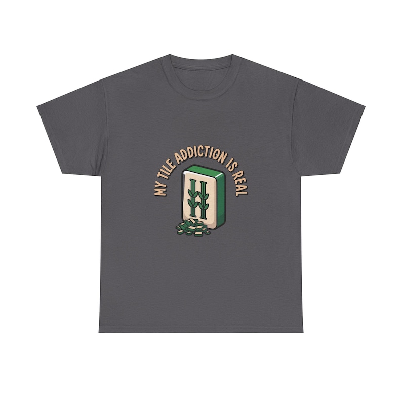 Mahjong Shirt, My Tile Addiction Is Real, Gaming Tee image 8