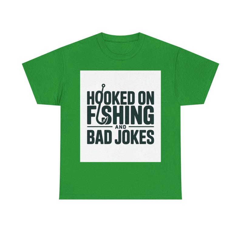 Fishing Dad Shirt | Hooked on Fishing and Bad Jokes Tee image 5