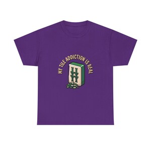 Mahjong Shirt, My Tile Addiction Is Real, Gaming Tee image 9