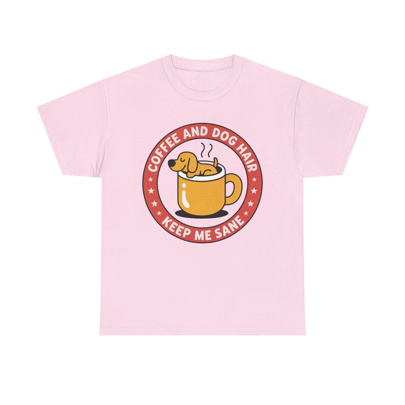 Dog Mom Shirt, Coffee and Dog Hair Keep Me Sane, Pet Parent Tee image 10