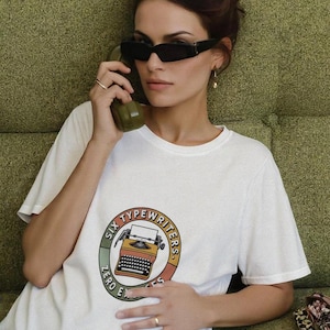 Typewriter Collector Shirt | Six Typewriters Zero Excuses | Vintage Mechanical Gift image 1