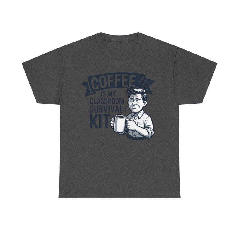Maglietta divertente "Caffè per insegnanti" / Kit di sopravvivenza in classe / Regalo divertente per gli insegnanti immagine 3