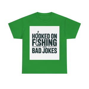 Fishing Dad Shirt | Hooked on Fishing and Bad Jokes Tee image 11