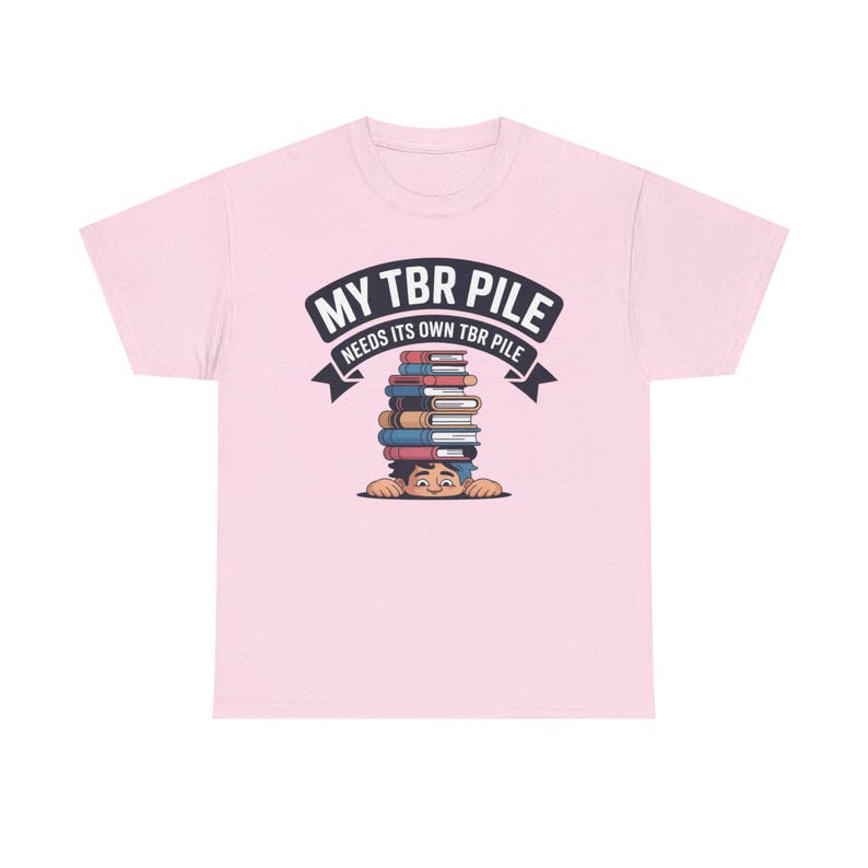 Book Lover Shirt | My Pile Needs Its Own Pile, Bibliophile Tee image 6