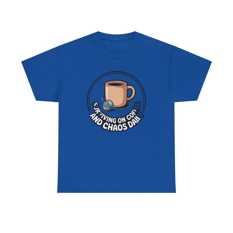 Nurse Mothers Day Shirt | Surviving on Coffee and Chaos Daily | Funny Nurse Mom Gift Tee image 8