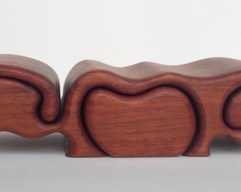 FRED and MARYLIN BUSS Wooden Box, Made in Cazadero California Mid Century, Jewellery, Trinket