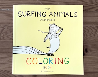 Surfing Animals Alphabet Coloring Book: Children&#39;s ABC Book