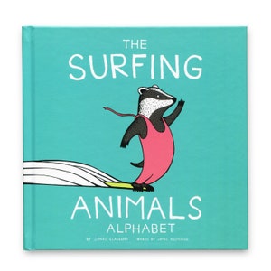 The Surfing Animals Alphabet Book, Children&#39;s Book, ABC Book, Animals, Surfing, perfect baby gift, baby shower, children&#39;s present, fun gift