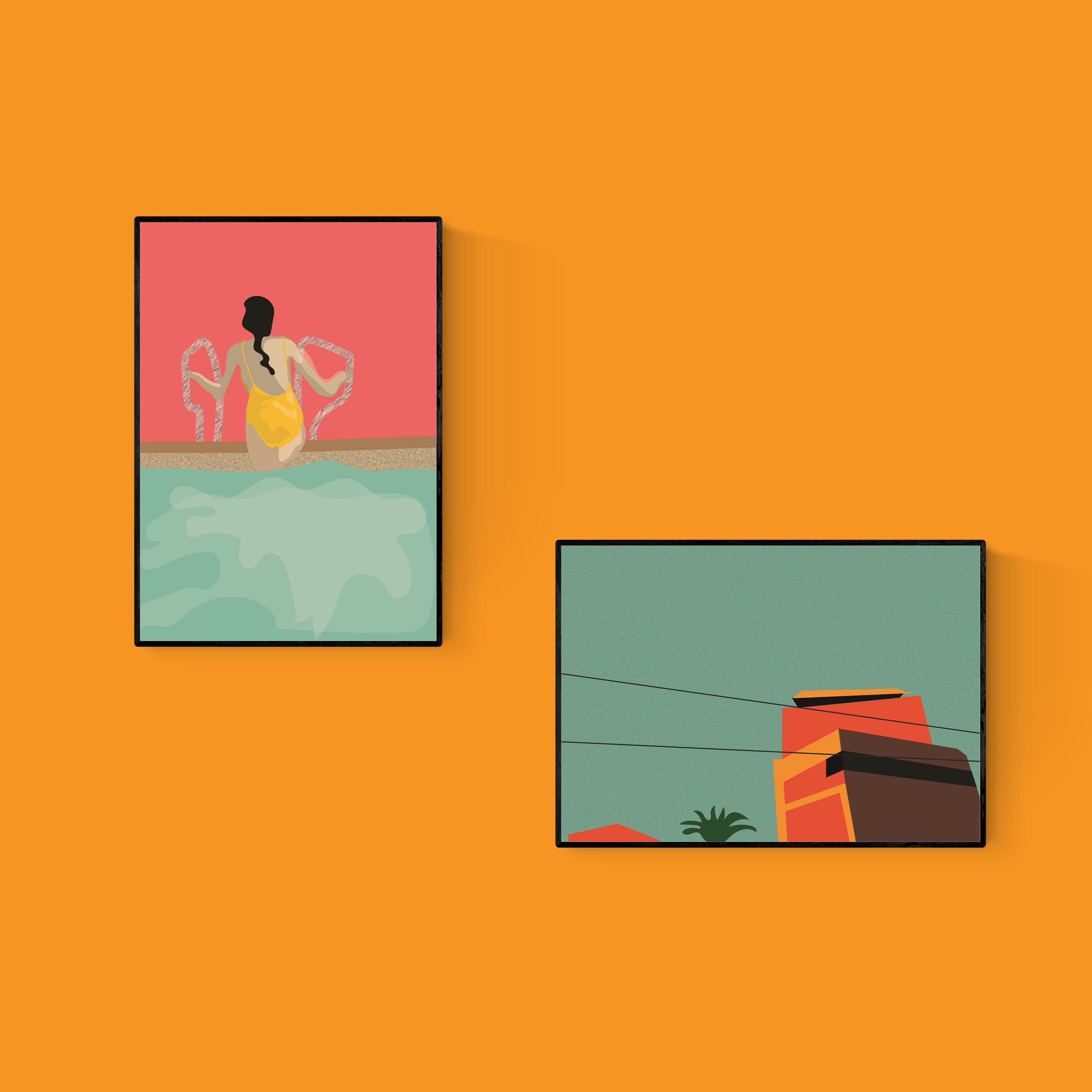 Summer A6 Postcard Print Set of 2 