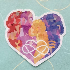 Infinite love holographic sticker - polyamorous sticker