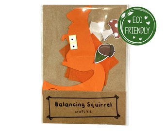 Woodland Red Squirrel Craft Kit Party Favour | Eco Friendly, Plastic Free Alternative Party Favour, Woodland Party Bag