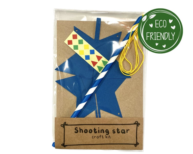 Eco friendly birthday party bag filler for paper party bags, Shooting star Craft, Plastic-free, Alternative Party Favour, Space Party Bag image 1