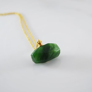 Nephrite Jade necklace - Authentic Natural Canadian Nephrite Jade Pendant - Jade Necklace - Genuine Jade Necklace - Green jade - Canada Jade