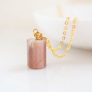 Sunstone Pendant - Sunstone Necklace - Sunstone -  Sunstone Jewelry - Orange Sunstone - Sparkle Sunstone - Sun Stone jewelry - Gift for her
