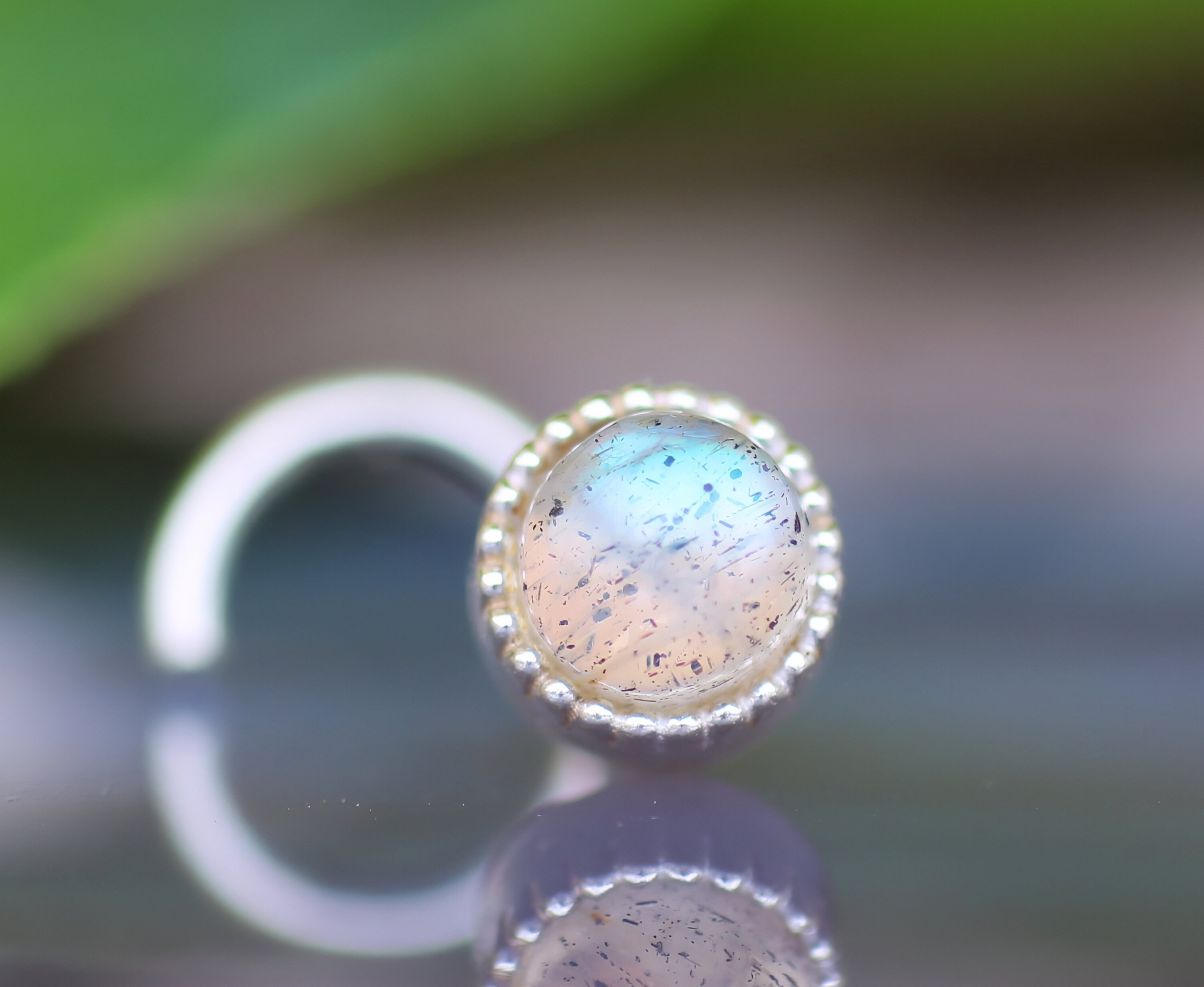 Labradorite Nose Stud Sterling Silver and Natural Labradorite Nose Piercing nose Screw nose Jewelry labradorite Piercings Etsy