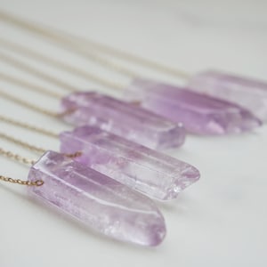 Vera Cruz Amethyst Necklace - Boho Crystal Pendant - Amethyst Point Necklace - Vera Cruz - Crown Chakra - Amethyst Pendant - Gift For Her