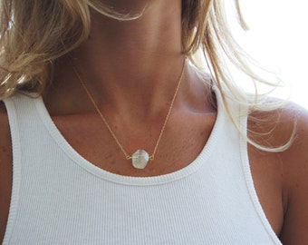 Citrine Necklace - Genuine Citrine Pendant - Dainty Genuine Citrine Necklace - November Birthstone Necklace - Dainty Citrine Necklace - Gift