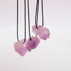 Rough Amethyst Necklace - Raw Amethyst Nugget Necklace - February Birthstone - Gold Amethyst Necklace - Delicate Gemstone Necklace - For Her