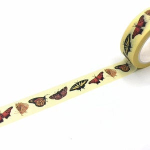 Butterfly Washi Tape / Butterflies Planner Tape / Decorative Butterfly Wing Washi / Gift Wrapping / Monarch Scrapbook Crafting Tape