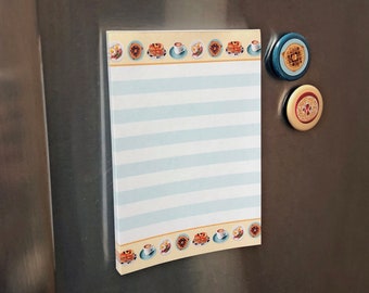 Breakfast Magnetic Fridge Notepad: Grocery List Memo Pad